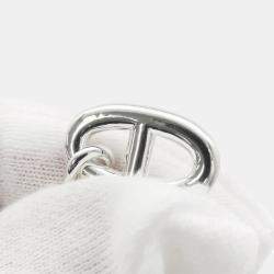 Pre Owned Hermes Chaine D'Ancre Earrings Size Mm Sv925