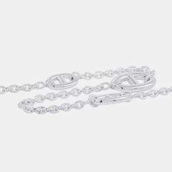 Pre Owned Hermes Farandole Silver 925 Necklace 31.5"