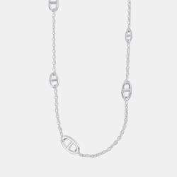Pre Owned Hermes Farandole Silver 925 Necklace 31.5"