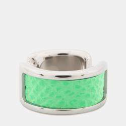 Pre Owned Hermes Ear Cuff O Lamp PM Vertcomic Metal Epsom