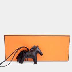 Pre Owned Hermes Black Milo Lambskin Rodeo PM