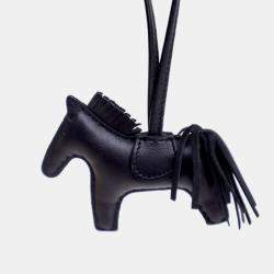 Pre Owned Hermes Black Milo Lambskin Rodeo PM