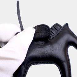 Pre Owned Hermes Black Milo Lambskin Rodeo PM