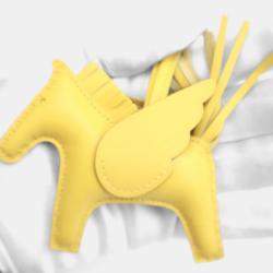 Pre Owned Hermes Jaune De Naples Milo Lambskin Pegase Rodeo PM