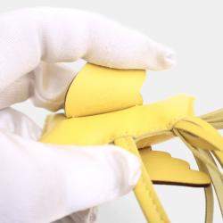 Pre Owned Hermes Jaune De Naples Milo Lambskin Pegase Rodeo PM