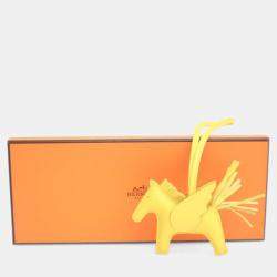 Pre Owned Hermes Jaune De Naples Milo Lambskin Pegase Rodeo PM