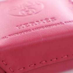 Pre Owned Hermes Rose Mexico Milo Lambskin Shopping Bag Charm