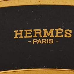 Pre Owned Hermes Enamel Gold Plated Bangle Bracelet