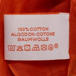 Pre Owned Hermes Orange Cotton Escale a la Plage Scarf