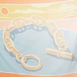 Pre Owned Hermes Orange Cotton Escale a la Plage Scarf