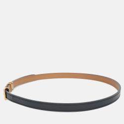 Pre Owned Hermes Black Leather Pop H Belt B