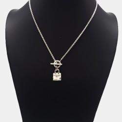 Pre Owned Hermes Silver Birkin Necklace