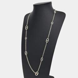 Pre Owned Hermes silver chandelier necklace