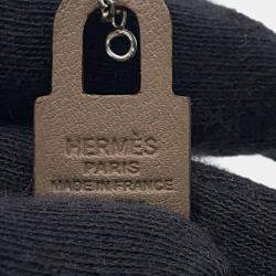Pre Owned Hermes O'Kelly Pendant Size Pm Etoupe Swift Leather