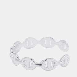 Pre Owned Hermes Chaine D'Ancre Bangle Size Sh Sv925