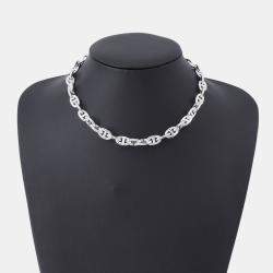 Pre Owned Hermes Chaine D'Ancre Necklace Size Pm/43 Frames Sv925