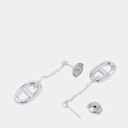 Pre Owned Hermes Chaine D'Ancre Farandole Earrings Size MM Sv925