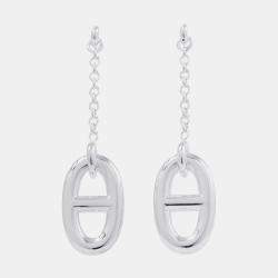 Pre Owned Hermes Chaine D'Ancre Farandole Earrings Size MM Sv925