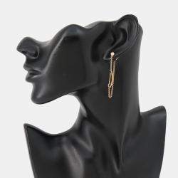 Pre Owned Hermes Chaine D'Ancre Mini Punk Earrings 18K Pink Gold
