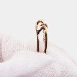 Pre Owned Hermes Chaine D'Ancre Mini Punk Earrings 18K Pink Gold