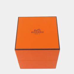 Pre Owned Hermes Mini Crew Bangle Size ST 18k Rose Gold Silver 925