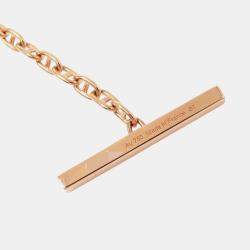 Pre Owned Hermes Diamond Chaine D'Ancre Contour Bracelet Size Sth122404B 00 18K Pink Gold