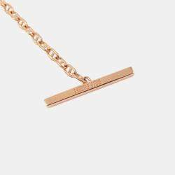 Pre Owned Hermes Diamond Chaine D'Ancre Contour Bracelet Size Sth122404B 00 18K Pink Gold