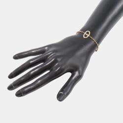 Pre Owned Hermes Diamond Chaine D'Ancre Contour Bracelet Size Sth122404B 00 18K Pink Gold