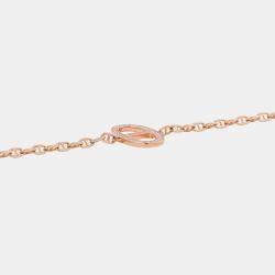 Pre Owned Hermes Diamond Chaine D'Ancre Contour Bracelet Size Sth122404B 00 18K Pink Gold