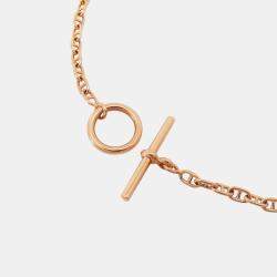 Pre Owned Hermes New Farandole Bracelet Size LG 18K Pink Gold