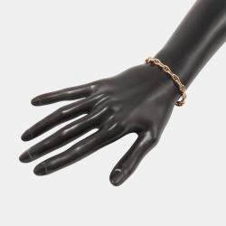 Pre Owned Hermes Chaine D'Ancre Bracelet 26 Frames Size TPM 18K Pink Gold