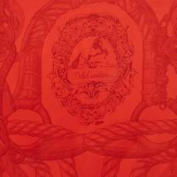 مملوكة مسبقًا وشاح هيرميس حرير ديلا كافاليريا أحمر