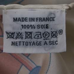 Pre Owned Hermes White Silk Cliquetis Scarf