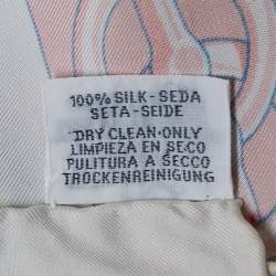 Pre Owned Hermes White Silk Cliquetis Scarf