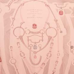 Pre Owned Hermès Pink Silk Etude Pour Une Parure de Gala Scarf