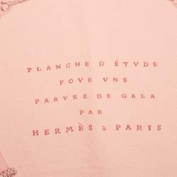Pre Owned Hermès Pink Silk Etude Pour Une Parure de Gala Scarf