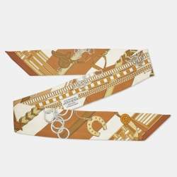 مملوكة مسبقًا وشاح هيرمس قماش حرير كود فو بلوك بنفسجي تويلي