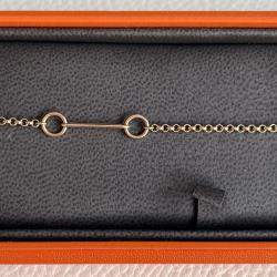 مملوكة مسبقًا Hermes Ex-Libris Bracelet Rose Gold XS Size