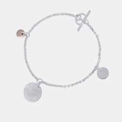 Pre Owned Hermes Ex Libris Bracelet Size Pm/Shh 00Sh Sv925 K18Pg