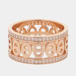 مملوكة مسبقًا Hermes Chaine D'Ancre Divine Ring Size 51 / 11 PM 00051 18K Pink Gold