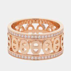 مملوكة مسبقًا Hermes Chaine D'Ancre Divine Ring Size 51 / 11 PM 00051 18K Pink Gold