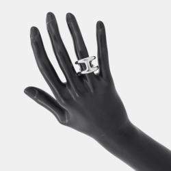 Pre Owned خاتم هيرمس أوزموز مقاس متوسط EU 53 فضة 925