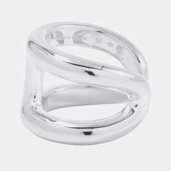 مملوكة مسبقًا Hermes Osmoz Ring Size GM EU 53 Silver 925