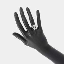 Pre Owned Hermes Echappee Silver 925 Ring MM EU 51 