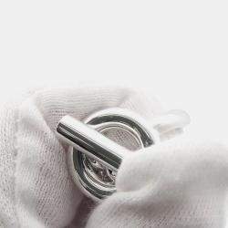 مملوكة مسبقًا Hermes Croisette Silver 925 Ring Size GM EU 52