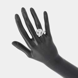 مملوكة مسبقًا Hermes Croisette Silver 925 Ring Size GM EU 52