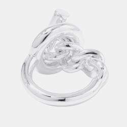 مملوكة مسبقًا Hermes Croisette Silver 925 Ring Size GM EU 52