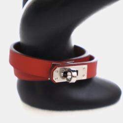 Pre Owned سوار هيرمس ميني كيلي مزدوج جولة روج دو كور