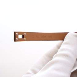 Pre Owned سوار هيرمس ميني كيلي مزدوج جولة روج دو كور