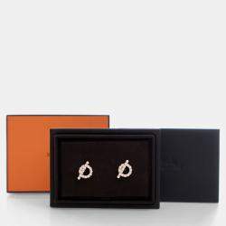 Pre Owned Hermes 18K Rose Gold Finesse Earrings